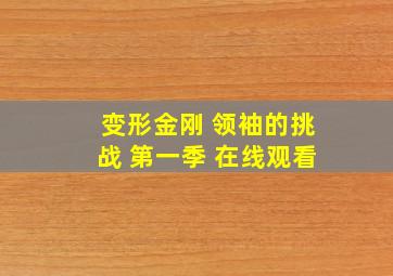 变形金刚 领袖的挑战 第一季 在线观看